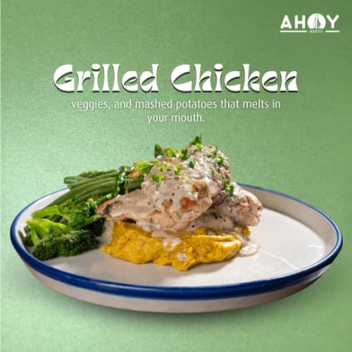 Classic Grilled Chicken with Mash and Veggies